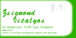 zsigmond vitalyos business card